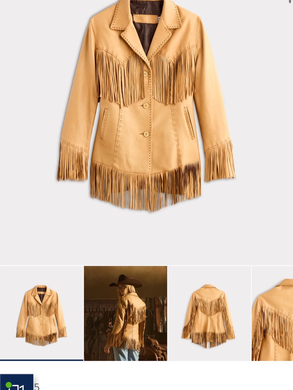 LUCCHESE TELLULAH FRINGE JACKET - LARGE - Picture 5 of 5